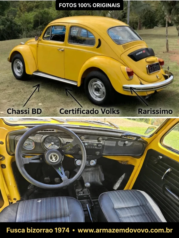 Fusca — Volkswagen Fusca (1974) — Foto principal do anúncio | Armazém do Vovô
